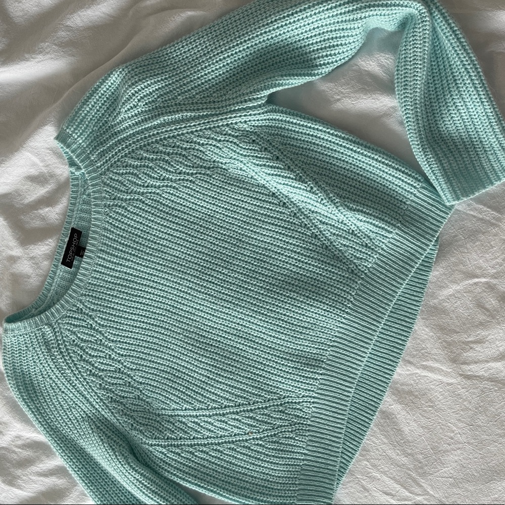 Cropped knit sweater